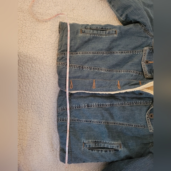 Sherpa-Lined Denim Jacket LLBean Sz L - Picture 11 of 11